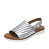 Sandálias Slippers Slippers Women Beach Sapatos de salto baixo de verão sandálias de fivela ao ar livre sapatos de verão Black Sliver White Casual Sapatos Tamanho 36-42