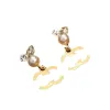 Boucles d'oreilles de créateur de luxe Lettre classique 925S Fashion Romantique Femmes élégantes Moucles d'oreilles Goucle d'oreilles Boucle d'oreilles Boucles d'oreilles