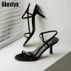 Summer Low Sandals Woman Beige Damskie buty wysokie obcasy Lowheeled Black Comfort Stiletto BC3791 240417