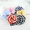 Bands de caoutchouc à cheveux vagues Stripe Hair Band Scrunchie Accessoires coréens TRENDY SIMPLE Large Hair Tie à tête élastique High Elastic Girl Femmes Pondeur Pondière Y240417