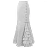 Jupes Polyester Superbe jupe blanche pour un moment intime et romantique Moments parfaits Black Maxi