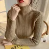 Женские свитера 2024 Осенний зимний кашемировый свитер с высокой шеемкой
