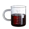 Tasses tasse de bécher de caféine Tasse de bécher gradué avec poignée borosilicate verre multifonction de qualité alimentaire mesurant K2V 240417