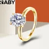 URBABY 79mm 3ct Oval Solitaire Rings for Women D VVS1 Lab Diamond Fine Jewelry 925 Silver Plated Gold Wedding Ring 240417