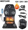 122436V Elektrische autostoel Massagekussen Homegerei Verwarming Massage Cervicale nek Back Hips Legs Huishoudstoel Massager PU Leath6147785