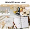 Niimbot 2Rolls White Square Round Label Paper Autocollants auto-adhésifs Thermal pour B1 / B21 / B3S Imprimante étanche