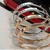 High End designer bangles for carter Seiko Full Sky Star Couple Rose Gold Bracelet for Men and Women Style Wide and Narrow Diamond Bracelet Original 1:1 With Real Logo