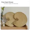 Figurine decorative ventilatori naturali della mano rafia ventola di tessitura di palme per forniture di raffreddamento estivo decorazioni da parete da coltiva