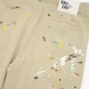 GALLREY TEE DEPTS Designer Short Pants Top Quality Luxury Fashion Shorts Colorful Hand-Painted Speckler Mönster Ljus Khaki Casual Shorts Unisex Summer