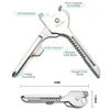 Nyckelform Ringficköppnare Skruvmejsel Keychain Kit Tool Överlever Multi Utility Tactical Multipurpose Knife