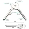 Key Shape Ring Pocket Opener Schroevendraaier Keychain Kit Tool overleef multi -hulpprogramma Tactical Multipurpose mes