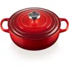 Padella fritta in ghisa a smalto crogiolo - 3,5 Qt Cherry Red - rivestimento antiaderente premium, costruzione durevole, facile da pulire