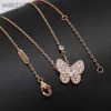 Luxury Top Grade Vancelfe Brand Designer Necklace Elegance Full Diamond Butterfly Necklace for Womens Unique Design High Quality Jeweliry Gift