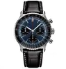 Bretiling Watch Men Top AAA Navitimer Brightling Watch Cronograph Quartz Movement Steel Limited Blue Dial