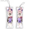 Keychains Lanyards Genshin Impact Dori Mini Dakimakura Keychain Cute anime Key Chain Small Pillow Decor Hanger Otaku Gift Kawaii Backpack Hangers Y240417