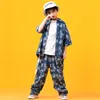 Scene Wear Loose Jazz Dance Costumes Boys Hip Hop Street Practice Performance Clothing Kids Hiphop Dancing Rave Clothes DC4878