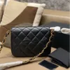 Bags Xiaoxiangfeng Genuine Leather Fat 23k Single Shoulder Crossbody Mouth Cover High-end Diamond Grid Chain Small