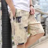 Shorts maschile Cotton Causal Short for Men 2024 Summer Cashion Board Board Printing