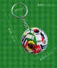 Quju Keychains Lanyards New World Flag Football Keychain Country Soccer Club Fans Keyring Car Schlüsselketten Souvenir -Tasche Anhänger Zubehör Geschenke K2114 D240417