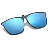 Solglasögon stor ram pochromic clips män kvinnor utomhus som kör UV400 polariserade solglasögon unisex bläddra klipp