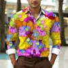 Chemises décontractées Bloc de couleur Colore Sous-culture colorée