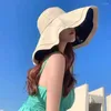 Breite Krempe Hüte Visor Hut Mode Outdoor UV Schutz Sommer Strand Solid Color Sun Women Cap Eimer Fischer