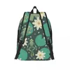 Backpack Men Women Large Capacity School For Student Beautiful Gothic Frogs And Water Lilies Bag