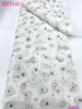 Africain Fesins lourds faits à la main en tulle tissu de dentelle de haute qualité tissu de dentelle perlée de luxe de haute qualité pour robe de mariée nuptiale coudre 240409