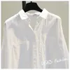 Женские блузки Женские блузки весна свободная стиль повседневная рубашка белая хлопковая блюзас ropa de mujer