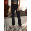 Denim womens elastic high waisted 2024 washed denim womens WOMEN JEANS