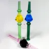 Mais recente enchimento líquido congelável colorido pirex vidro tubos de vidro filtro handpipes handchete titis dabber dicas portátils plataformas de petróleo de fumantes portáteis Tubo de mão de palha