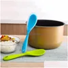 Cucchiai a colore puro colore sile cucchiaio riso domestico pala non stick tavoli appesi cucina utensile da cucina yfa1939 consegna goccia giardino da pranzo dh2sl