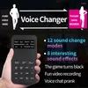 Microphones S9 Changeur vocal 12 Modulateur de modification avec fonctions réglables de la carte sonore de l'ordinateur de téléphone