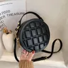 Sacs à bandouliers Fashion Small Round Bag 2024 Black Crossbody Stone Patter Mandlebag Hlipag Mobile Phone Mobile