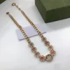 Designer di lusso Floral Alphabet Chokers Necker Collana 14K Ottone in oro per gioielli da regalo per feste femminili