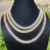 VV en gros personnalisé VVS Moisanite Diamond Hip Hop Jewelry Collier Sterling Silver 925 Cuban Link Chain