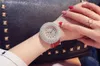 Avanadores de pulso Luxury Diamond Women Women observa shinestone bling dial