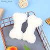 Plush Keychains 11 cm Cute Dog Bone Pendant Key Ring Plush Keychain Soft Stuffed Keyrings voor Boy Girl For Bag Decorations Student Accessories Y240415