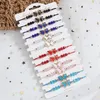 Collegare braccialetti 12pcs in lega gocciolatura farfalla bracciale cristallo bracciale tessuto a mano set di lunghezza all'ingrosso all'ingrosso