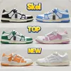 Designer Skel-top Chaussures décontractées squelettes squelettes Runner Top Top Low Skel Skeleton Femme Men Sneakers Blanc Blanc Vérih en cuir authentique Chaussure B5