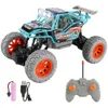 Diecast Model Cars 1 20 high-speed racing off-road vehicle RC car with LED lights wireless remote control shock absorption childrens toys J240417