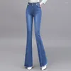 Jeans femminile 2024 alta vita in pailleazione in paillettes per donne estate autunno sliv slim taglio pantaloni denim da donna coda di pesce