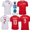 Danemark 24 25 Euro Cup 17 Kristiansen Soccer Jerseys National Team 10 Eriksen Nelsson Hojlund Damsgaard Hojbjerg Daramy Vestergaard Kits de football Kits Mens