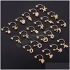 Orecchini in cristallo a borchie Tragus Cartilagine elica in acciaio inossidabile Flower Star Cilp Earring for Women Ear Piercing Fashion Jewelry Drop Drop Dhtmo Dhtmo