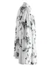 Blouses pour femmes Xiwen White Imprimé boucle à grande taille Blouse vintage Femme Abèle Longe Chemise Fashion Tide Spring Automne 2024 XF1842