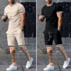 Men's Sets Tracksuit Summer Fashion Clothes For Man T Shirt Shorts 2 Piece Outfit Casual Streetwear Men Oversized Suit 240402