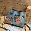 Bag Form Retro Pleated Women 2024 Chinese Style Embroidery Leather Handbag Casual Tote Large Capacity Shoulder Bags