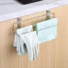 Kitchen Storage Wall Mounted Cabinet Door Rack Stainless Steel Towel Cloth Bathroom Multifunctional Tools Organizer