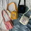 Torby na ramię Małe damską torbę posłańca Japonia Korea mody mini canvas crossbody for Women 2024 Phone zamek błyskawiczny