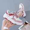 Casual Shoes Women Sports Thick Sole Elevated Lace-up Outdoors Platform Sneakers Female High Quality Fashion 2024 Spring
